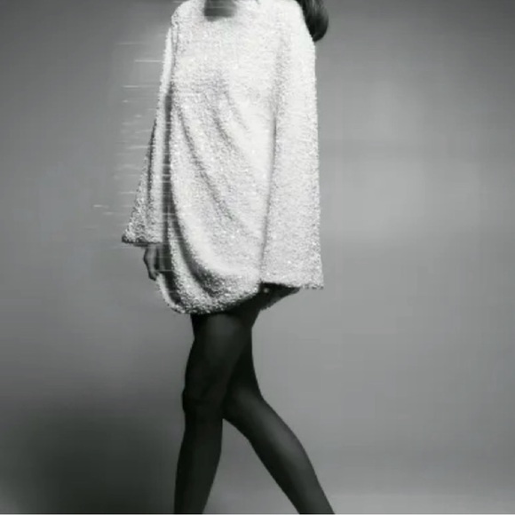 H&M Sequin Tie Back Bow Dress - Picture 3 of 7